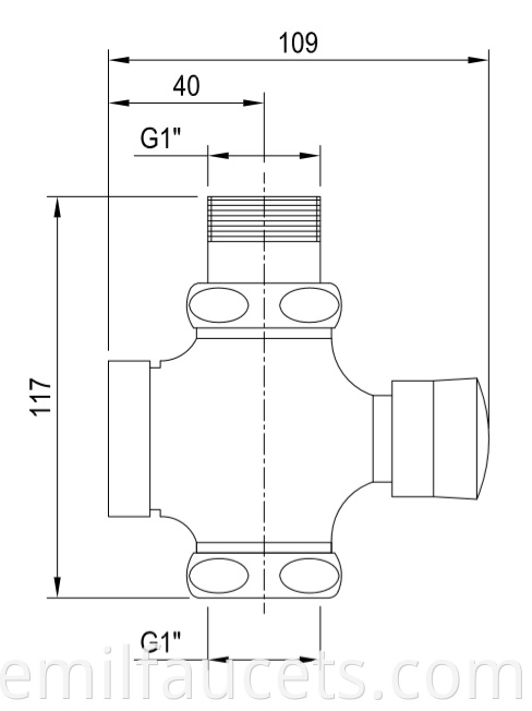 bathroom flush valve